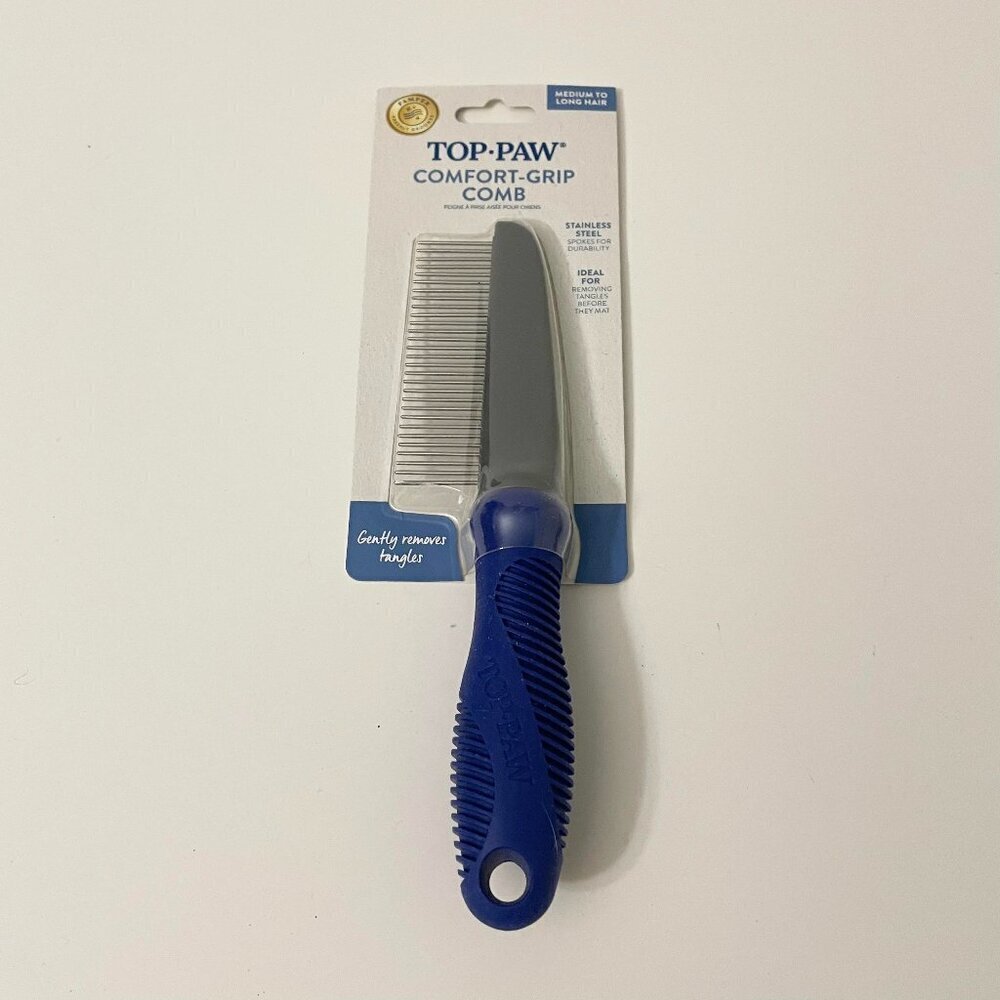 Top- Paw Comfort Grip Combs Ideal For Tangles Medium To Long Hair